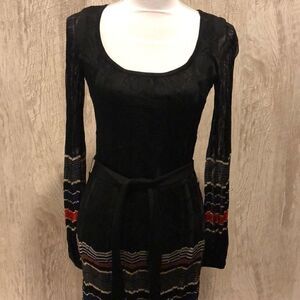 Laundry Knit Long-sleeve Tie Dress